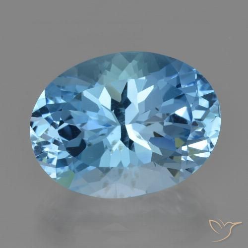 21.97ct Натуральный Свисс-Блю Топаз, Овал, Чистота VVS