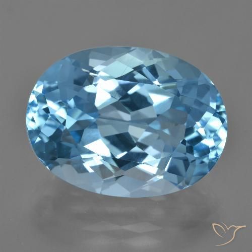 23.33ct Натуральный Свисс-Блю Топаз, Овал, Чистота VVS