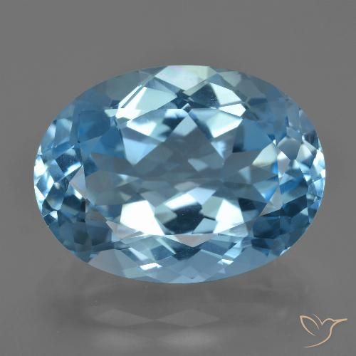 22.58ct Натуральный Свисс-Блю Топаз, Овал, Чистота VVS