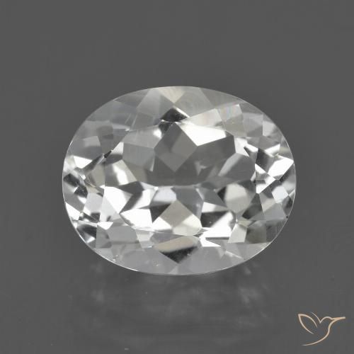 4.88ct Натуральный Белый Топаз, Овал, VVS-VS