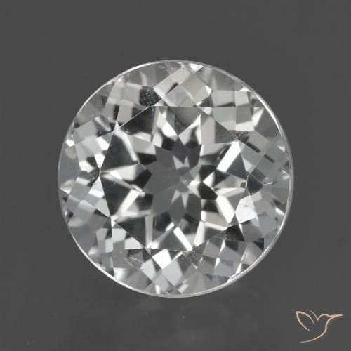 5.50ct Натуральный Белый Топаз, Круглый, Чистота VVS