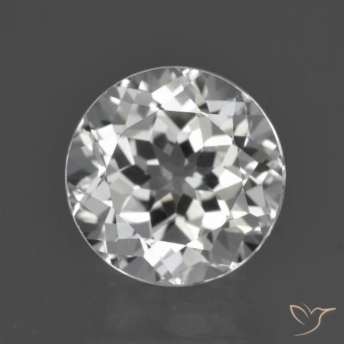 4.82ct Натуральный Ясно Белый Топаз, Круглый, Чистота VS