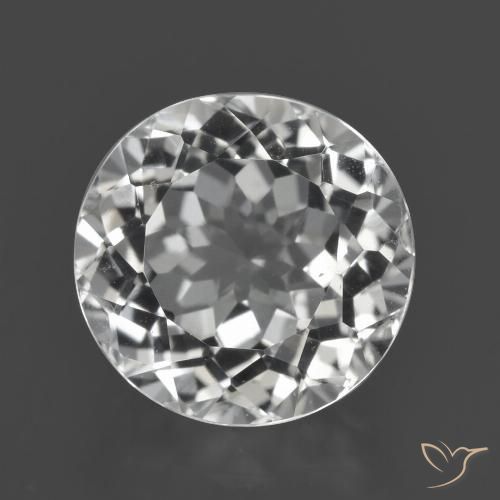 4.81ct Натуральный Ясно Белый Топаз, Круглый, VVS-VS