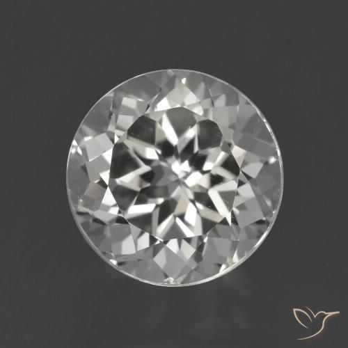 4.34ct Натуральный Ясно Белый Топаз, Круглый, Чистота VVS