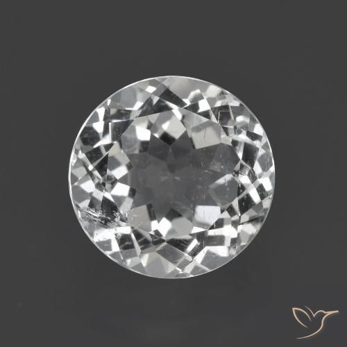 3.87ct Натуральный Ясно Белый Топаз, Круглый, Чистота VS
