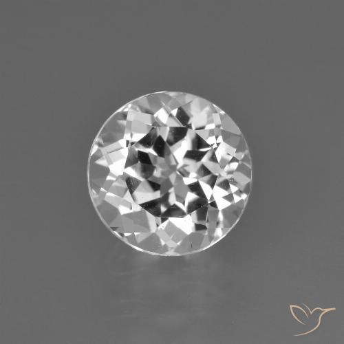 3.05ct Натуральный Ясно Белый Топаз, Круглый, Чистота VS