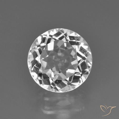 4.02ct Натуральный Ясно Белый Топаз, Круглый, Чистота VS