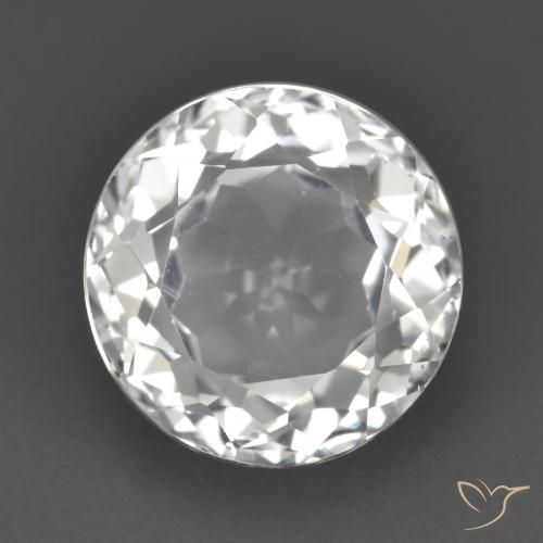 3.57ct Натуральный Ясно Белый Топаз, Круглый, Чистота VVS