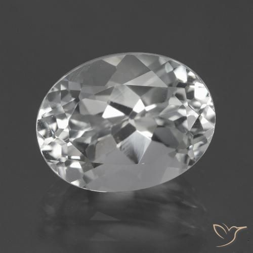 5.61ct Натуральный Ясно Белый Топаз, Овал, VVS-VS