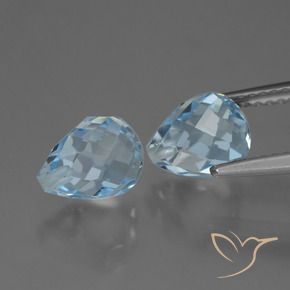 4.99 карата, натуральный Небесно Голубой Топаз, Бриолет, VVS-VS