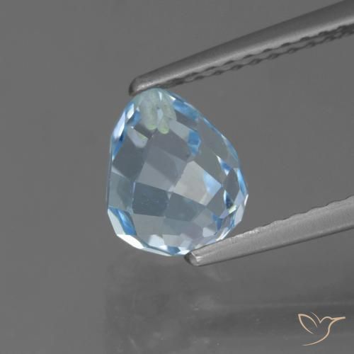 2.32ct Натуральный Небесно Голубой Топаз, Бриолет, Чистота VS