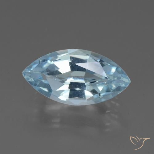 2.22ct Натуральный Небесно Голубой Топаз, Маркиза, Чистота VVS