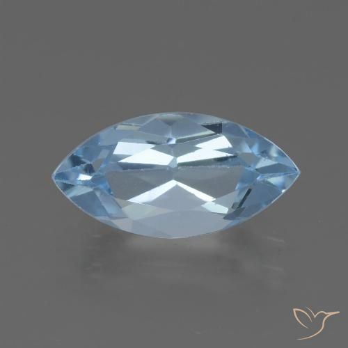 2.37ct Натуральный Небесно Голубой Топаз, Маркиза, Чистота VVS