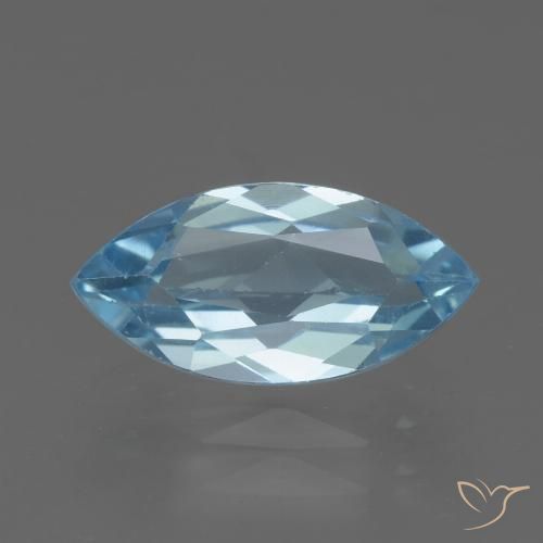 2.19ct Натуральный Свисс-Блю Топаз, Маркиза, VVS-VS