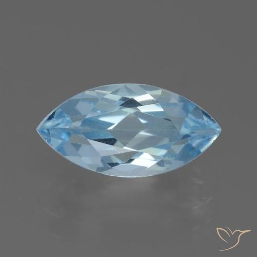 2.81ct Натуральный Небесно Голубой Топаз, Маркиза, Чистота VVS