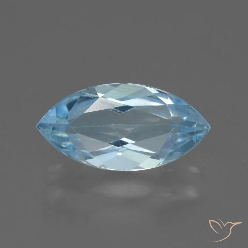 2.36ct Натуральный Небесно Голубой Топаз, Маркиза, VVS-VS