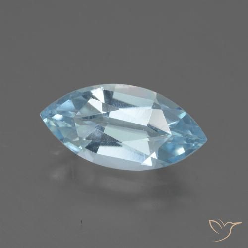 2.09ct Натуральный Небесно Голубой Топаз, Маркиза, VVS-VS