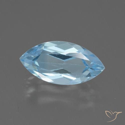 2.40ct Натуральный Небесно Голубой Топаз, Маркиза, Чистота VVS
