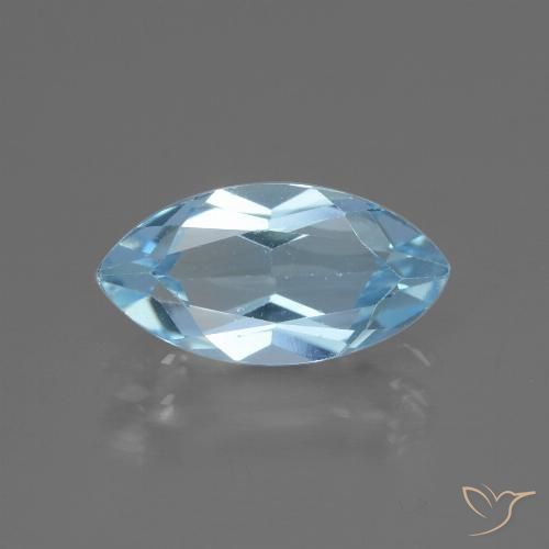 2.34ct Натуральный Небесно Голубой Топаз, Маркиза, VVS-VS