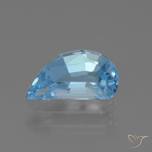 1.49ct Натуральный Небесно Голубой Топаз, причудливая, Чистота VVS