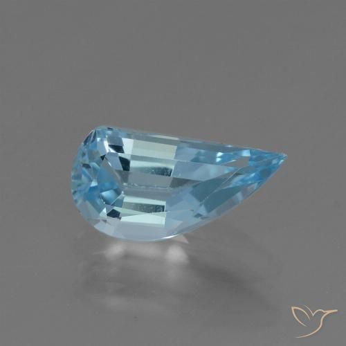 1.36ct Натуральный Небесно Голубой Топаз, причудливая, Чистота VVS