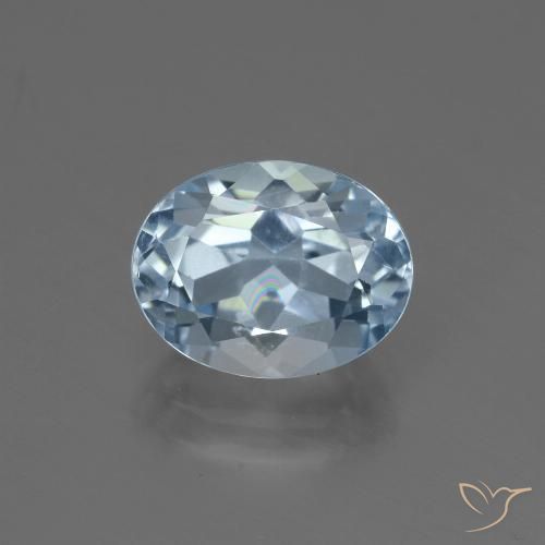 2.48ct Натуральный Небесно Голубой Топаз, Овал, VVS-VS