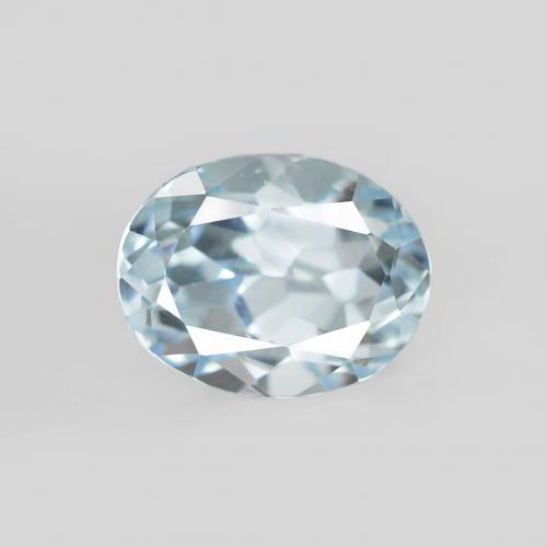 2.57ct Натуральный Голубые Топаз, Овал, VVS-VS