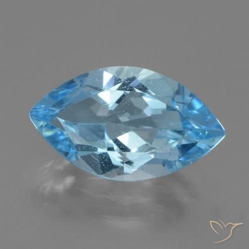 3.97ct Натуральный Свисс-Блю Топаз, Маркиза, Чистота VS