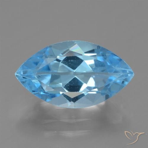 4.44ct Натуральный Свисс-Блю Топаз, Маркиза, VVS-VS