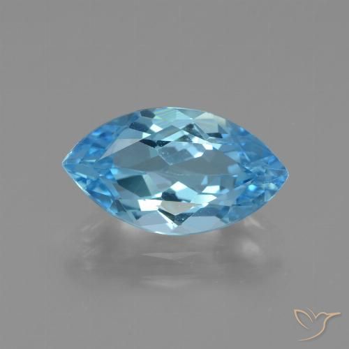 3.85ct Натуральный Свисс-Блю Топаз, Маркиза, Чистота VVS