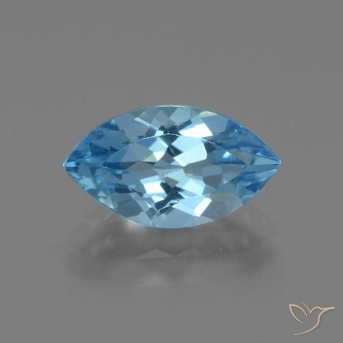 3.67ct Натуральный Свисс-Блю Топаз, Маркиза, Чистота VVS