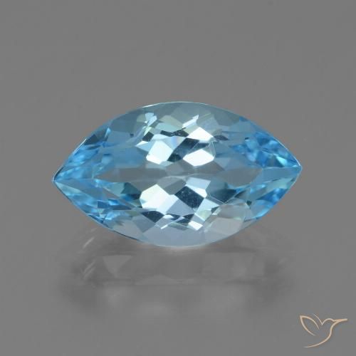 4.29ct Натуральный Свисс-Блю Топаз, Маркиза, Чистота VVS