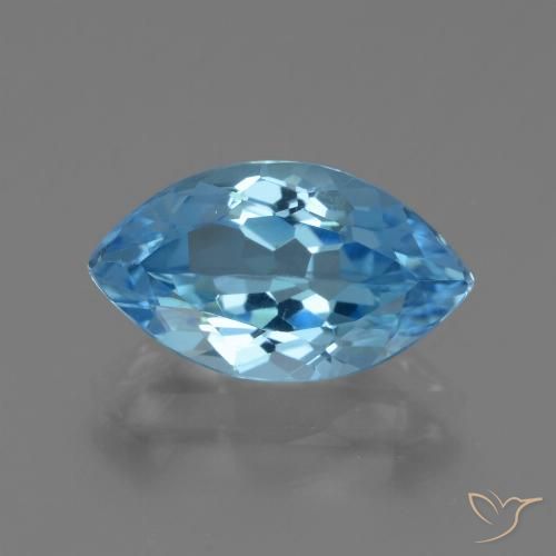 4.04ct Натуральный Свисс-Блю Топаз, Маркиза, Чистота VVS