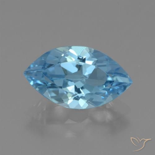 3.70ct Натуральный Свисс-Блю Топаз, Маркиза, Чистота VVS