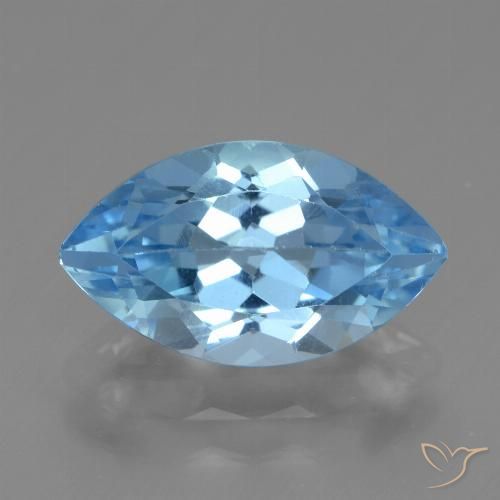 4.16ct Натуральный Свисс-Блю Топаз, Маркиза, Чистота VVS