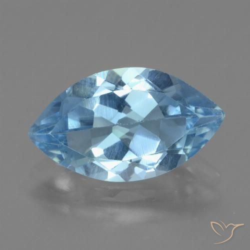 3.82ct Натуральный Свисс-Блю Топаз, Маркиза, Чистота VVS