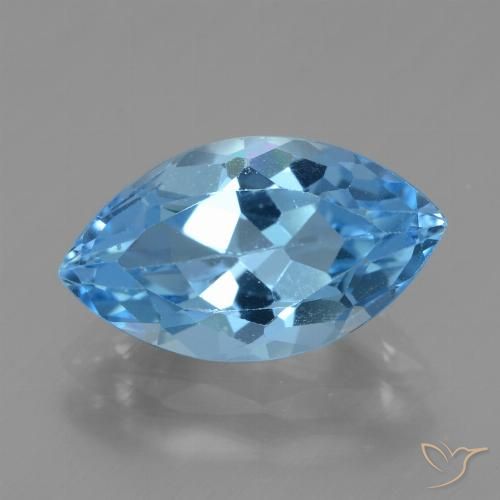 4.27ct Натуральный Свисс-Блю Топаз, Маркиза, VVS-VS