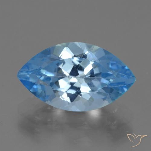 4.12ct Натуральный Свисс-Блю Топаз, Маркиза, VVS-VS