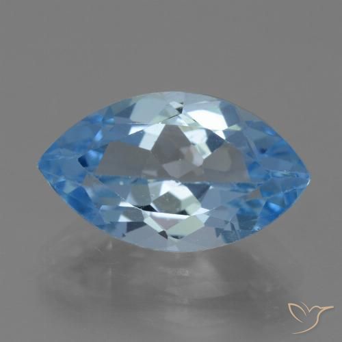 4.40ct Натуральный Свисс-Блю Топаз, Маркиза, VVS-VS