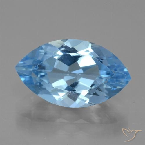 4.48ct Натуральный Свисс-Блю Топаз, Маркиза, Чистота VVS