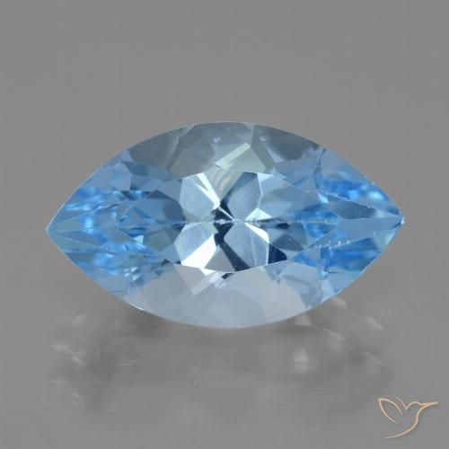 4.35ct Натуральный Свисс-Блю Топаз, Маркиза, Чистота VVS