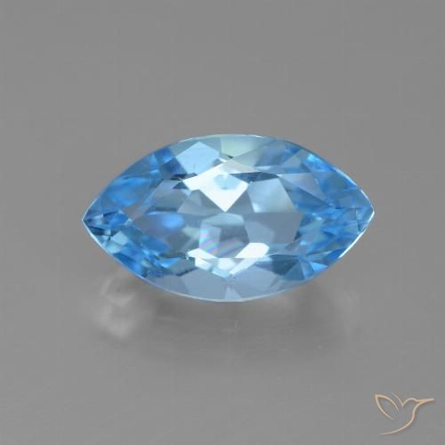 4.12ct Натуральный Свисс-Блю Топаз, Маркиза, Чистота VVS