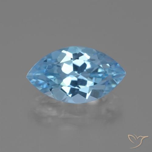 4.18ct Натуральный Небесно Голубой Топаз, Маркиза, Чистота VVS