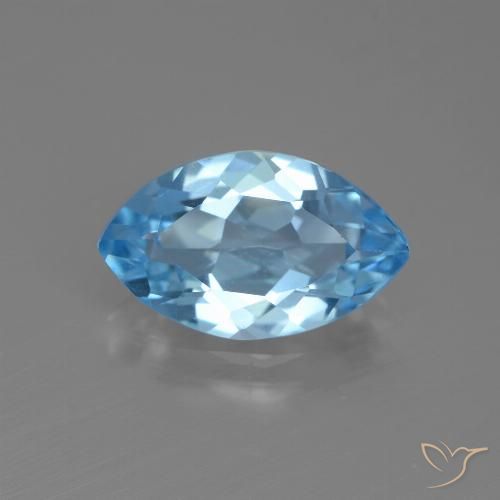 3.57ct Натуральный Небесно Голубой Топаз, Маркиза, Чистота VS