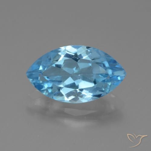 4.12ct Натуральный Свисс-Блю Топаз, Маркиза, VVS-VS