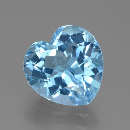 3.14ct Натуральный Свисс-Блю Топаз, Сердце, Чистота VVS