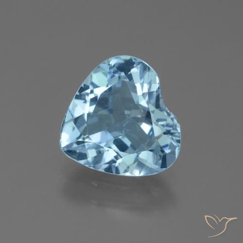 2.63ct Натуральный Свисс-Блю Топаз, Сердце, Чистота VVS