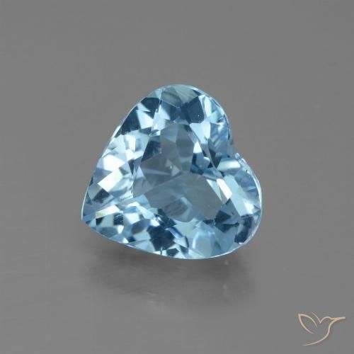 2.56ct Натуральный Свисс-Блю Топаз, Сердце, Чистота VS