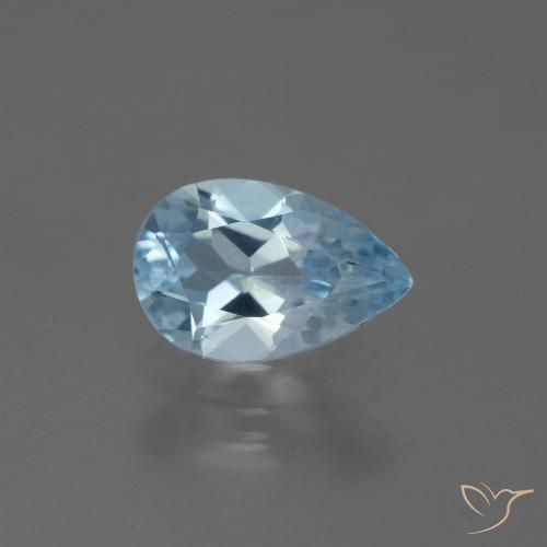 1.53ct Натуральный Свисс-Блю Топаз, Форма груши, VVS-VS