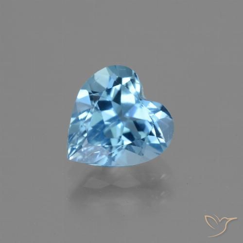 2.67ct Натуральный Свисс-Блю Топаз, Сердце, Чистота VS